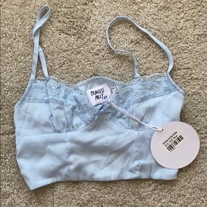 Old School Love Crop Top (Blue)